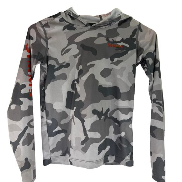 Simms Kids Boys Solar Tech Long Sleeve Hoodie Size Small - Picture 1 of 7